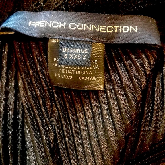 French Connection black jumpsuit. Lace back - Picture 4 of 5